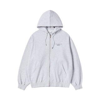 AC BEAR BASIC LOGO HOODIE ZIP UP MELANGE