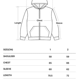 AC BEAR BASIC LOGO HOODIE ZIP UP BLACK