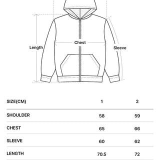 AC BEAR BASIC LOGO HOODIE ZIP UP MELANGE