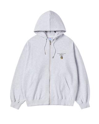 MOBILE SUIT GUNDAM BASIC LOGO HOODIE ZIP UP MELANGE