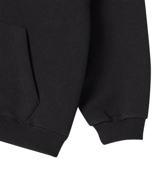KIDS BORDER LINE BASIC LOGO HOODIE ZIP UP BLACK