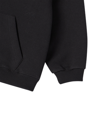 KIDS BORDER LINE BASIC LOGO HOODIE ZIP UP BLACK
