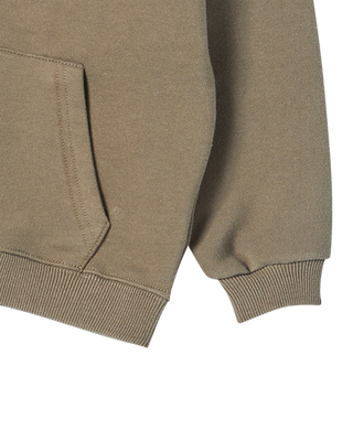 KIDS BORDER LINE BASIC LOGO HOODIE ZIP UP COCOA
