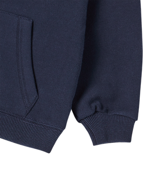 KIDS BORDER LINE BASIC LOGO HOODIE ZIP UP DARK NAVY