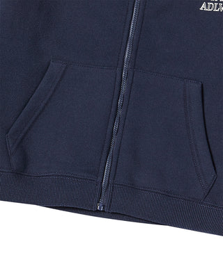 KIDS BORDER LINE BASIC LOGO HOODIE ZIP UP DARK NAVY