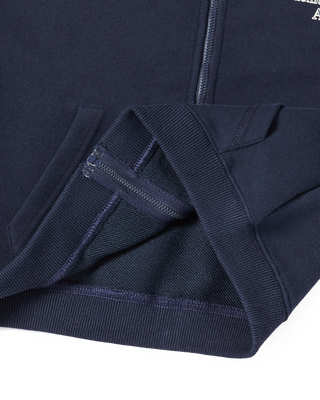 KIDS BORDER LINE BASIC LOGO HOODIE ZIP UP DARK NAVY