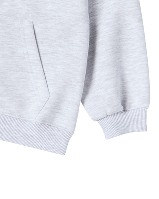 KIDS BORDER LINE BASIC LOGO HOODIE ZIP UP MELANGE