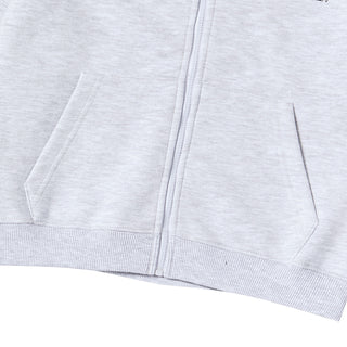 KIDS BORDER LINE BASIC LOGO HOODIE ZIP UP MELANGE