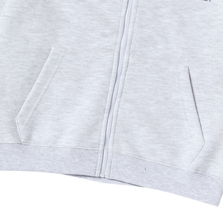 KIDS BORDER LINE BASIC LOGO HOODIE ZIP UP MELANGE