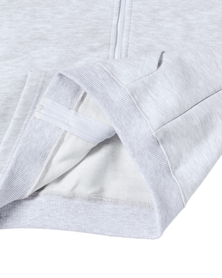 KIDS BORDER LINE BASIC LOGO HOODIE ZIP UP MELANGE