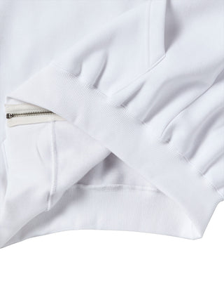 A SYMBOL CIRCLE NAPPING HOODIE ZIP UP WHITE