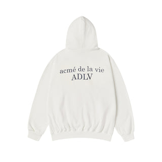 BASIC LOGO NAPPING HOODIE ZIP UP CREAM