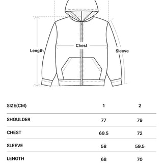 DIRTY WASHED HOODIE ZIP UP BLACK