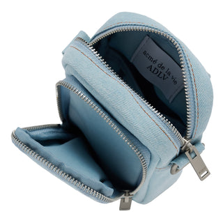 ESSENTIAL DENIM MINI CROSS BAG LIGHT BLUE