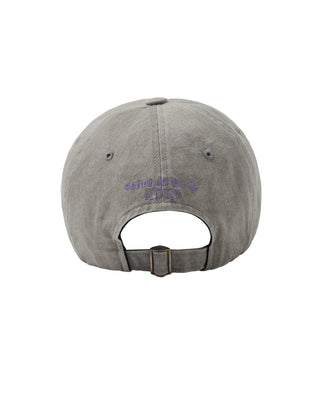 ADLV X LALALA FEST OVERLAY DAMAGE BALL CAP LIGHT GRAY