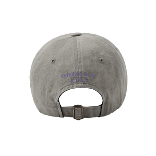 ADLV X LALALA FEST OVERLAY DAMAGE BALL CAP LIGHT GRAY