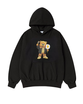 ADLV X LALALA FEST GROOVY AC BEAR HOODIE BLACK