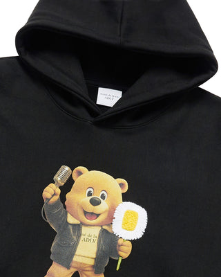 ADLV X LALALA FEST GROOVY AC BEAR HOODIE BLACK