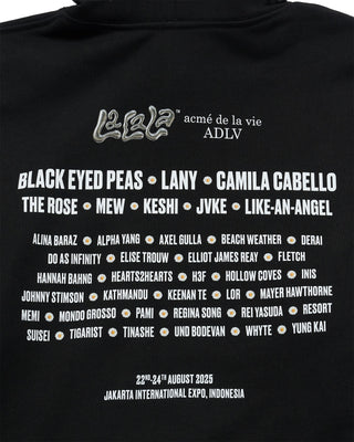 ADLV X LALALA FEST GROOVY AC BEAR HOODIE BLACK