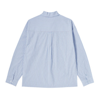 STRIPE SET-UP LOOSE FIT SHIRTS BLUE