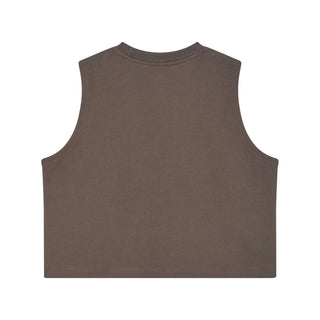 UGLY HEART CROP SLEEVELESS ASH COCOA