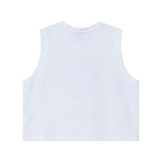 UGLY HEART CROP SLEEVELESS WHITE