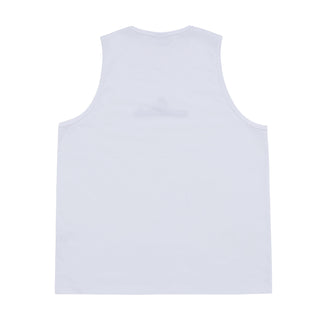 ROUNDING SYMBOL LOGO SLEEVELESS WHITE