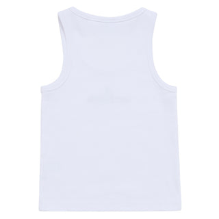 ROUNDING SYMBOL LOGO WOMAN SLEEVELESS WHITE