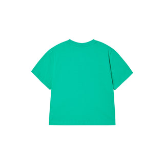 ALIEN BEAR CROP SHORT SLEEVE T-SHIRT PASTEL GREEN