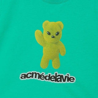 ALIEN BEAR CROP SHORT SLEEVE T-SHIRT PASTEL GREEN