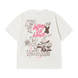 ALIEN UNIVERSE SHORT SLEEVE T-SHIRT CREAM