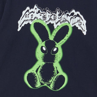 NEON ALIEN RABBIT SHORT SLEEVE T-SHIRT DARK NAVY
