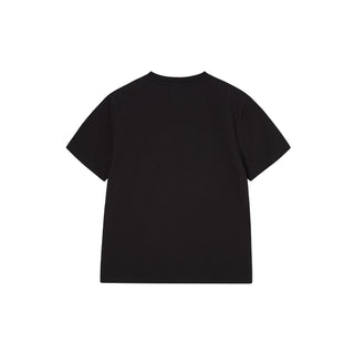 NINETIES RETRO BUNNY WOMAN SHORT SLEEVE T-SHIRT BLACK