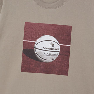 SQUARE BASKETBALL SHORT SLEEVE T-SHIRT LIGHT COCOA