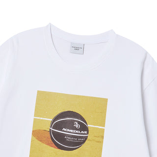 SQUARE BASKETBALL SHORT SLEEVE T-SHIRT WHITE