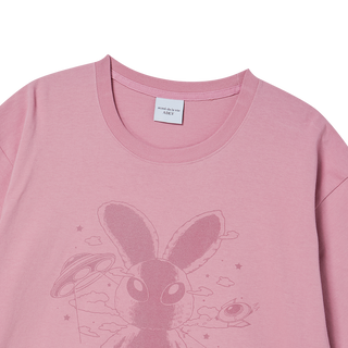 SOLO RABBIT ALIEN SHORT SLEEVE T-SHIRT LIGHT PINK