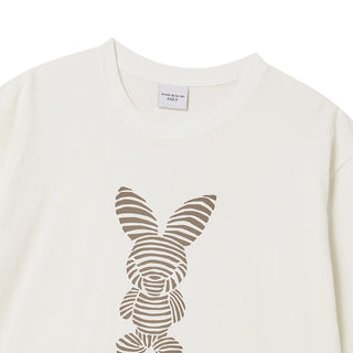 STRIPE RABBIT SHORT SLEEVE T-SHIRT CREAM