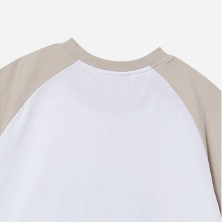 SPACE RABBIT RAGLAN CROP SHORT SLEEVE T-SHIRT ESSENTIAL BEIGE