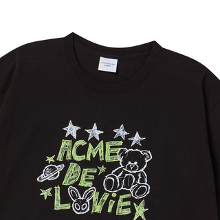 UNIVERSE DRAWING SHORT SLEEVE T-SHIRT BLACK