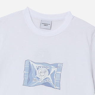 VERY BUNNY CANDY WOMAN SHORT SLEEVE T-SHIRT WHITE