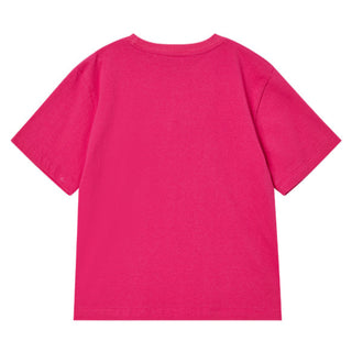 KIDS STAR BEAR SHORT SLEEVE T-SHIRT HOT PINK