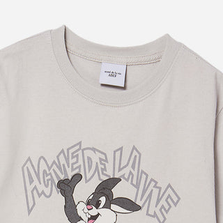 KIDS CARTOON CHINCHILLA SHORT SLEEVE T-SHIRT LIGHT GRAY