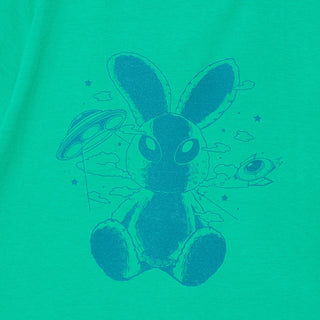 KIDS SOLO RABBIT ALIEN SHORT SLEEVE T-SHIRT LIGHT GREEN