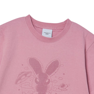 KIDS SOLO RABBIT ALIEN SHORT SLEEVE T-SHIRT LIGHT PINK
