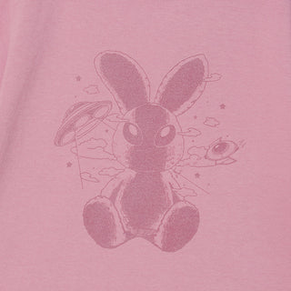 KIDS SOLO RABBIT ALIEN SHORT SLEEVE T-SHIRT LIGHT PINK
