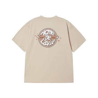 ADLV SATURN LOGO SHORT SLEEVE T-SHIRT DARK BEIGE