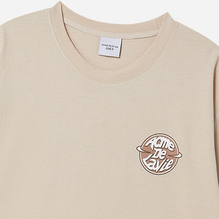ADLV SATURN LOGO SHORT SLEEVE T-SHIRT DARK BEIGE