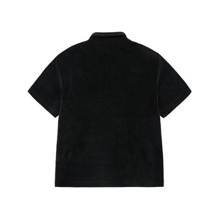 TERRY LOGO EMBO SHORT SLEEVE COLLAR T-SHIRT BLACK