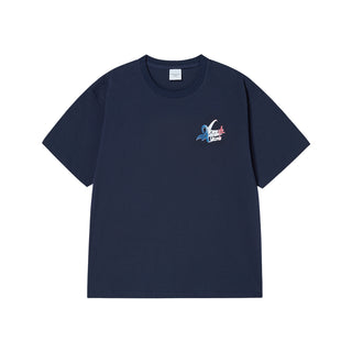 FRENCH SCRIPT LOGO SHORT SLEEVE T-SHIRT DARK NAVY
