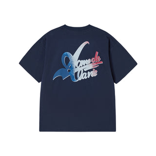 FRENCH SCRIPT LOGO SHORT SLEEVE T-SHIRT DARK NAVY